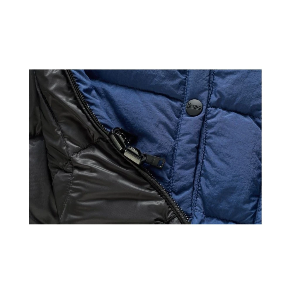 Herno Reversibele Ripstop Jagersjas Blue Heren
