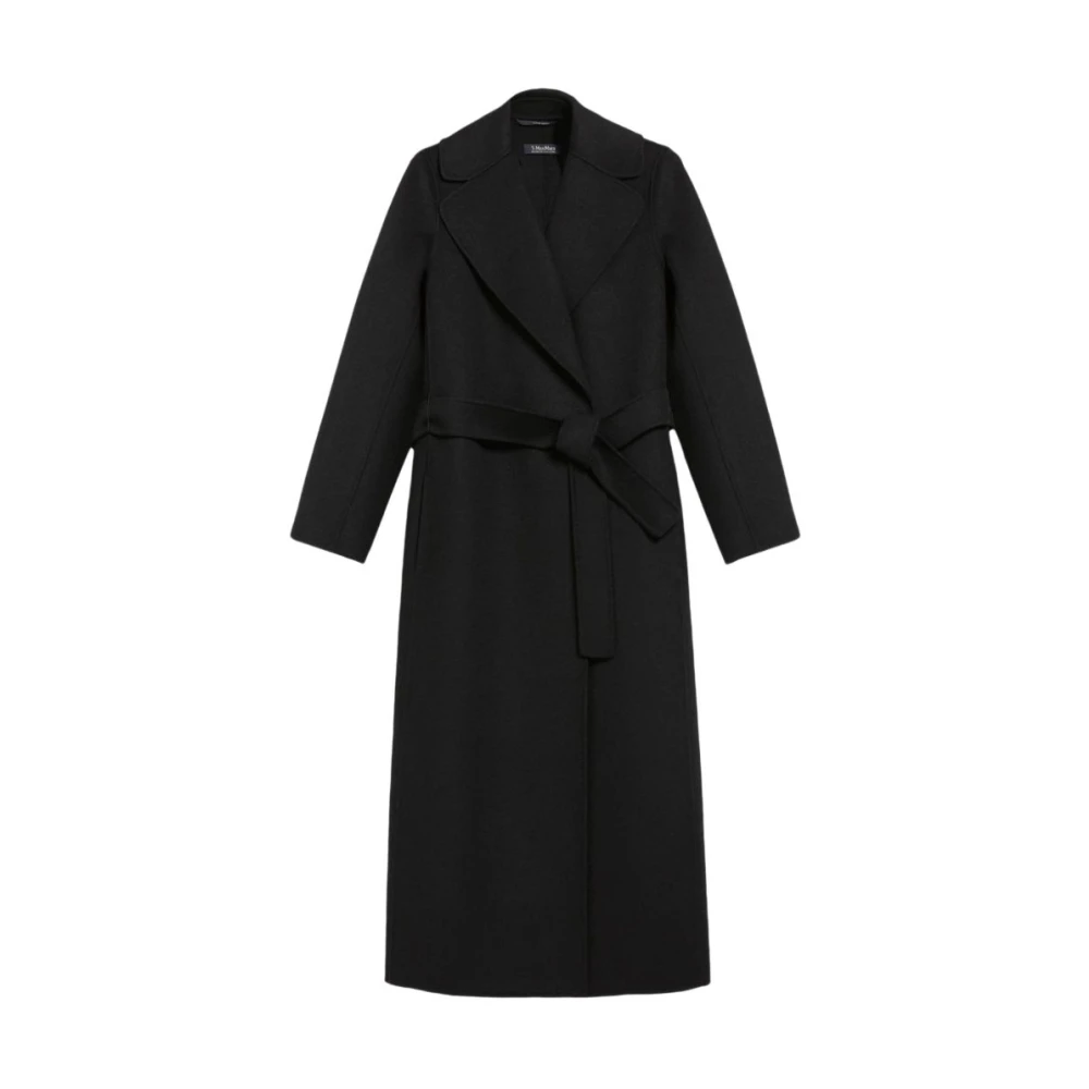 Max Mara , Belted Coats, Female, Black, S, Poldo Robe Coat