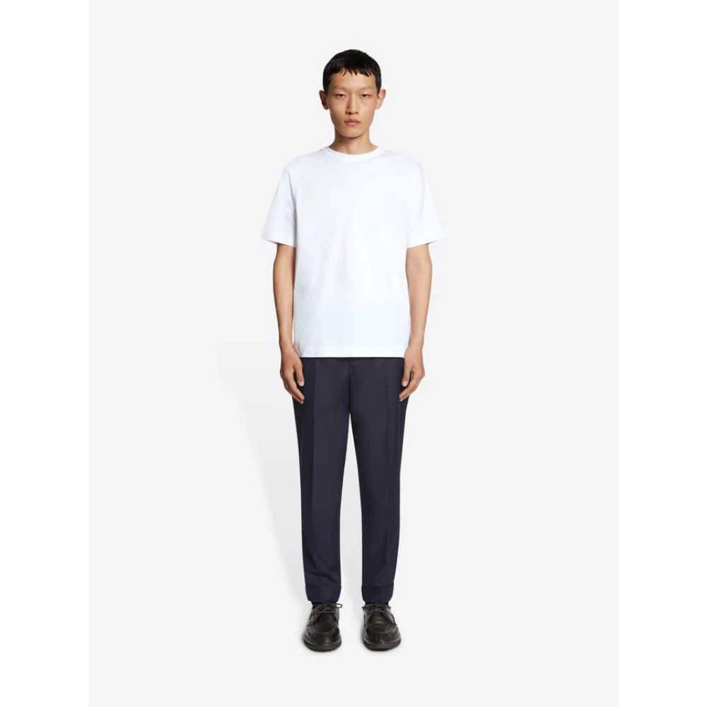 Dries Van Noten Witte Katoenen T-shirt met Ronde Hals White Heren