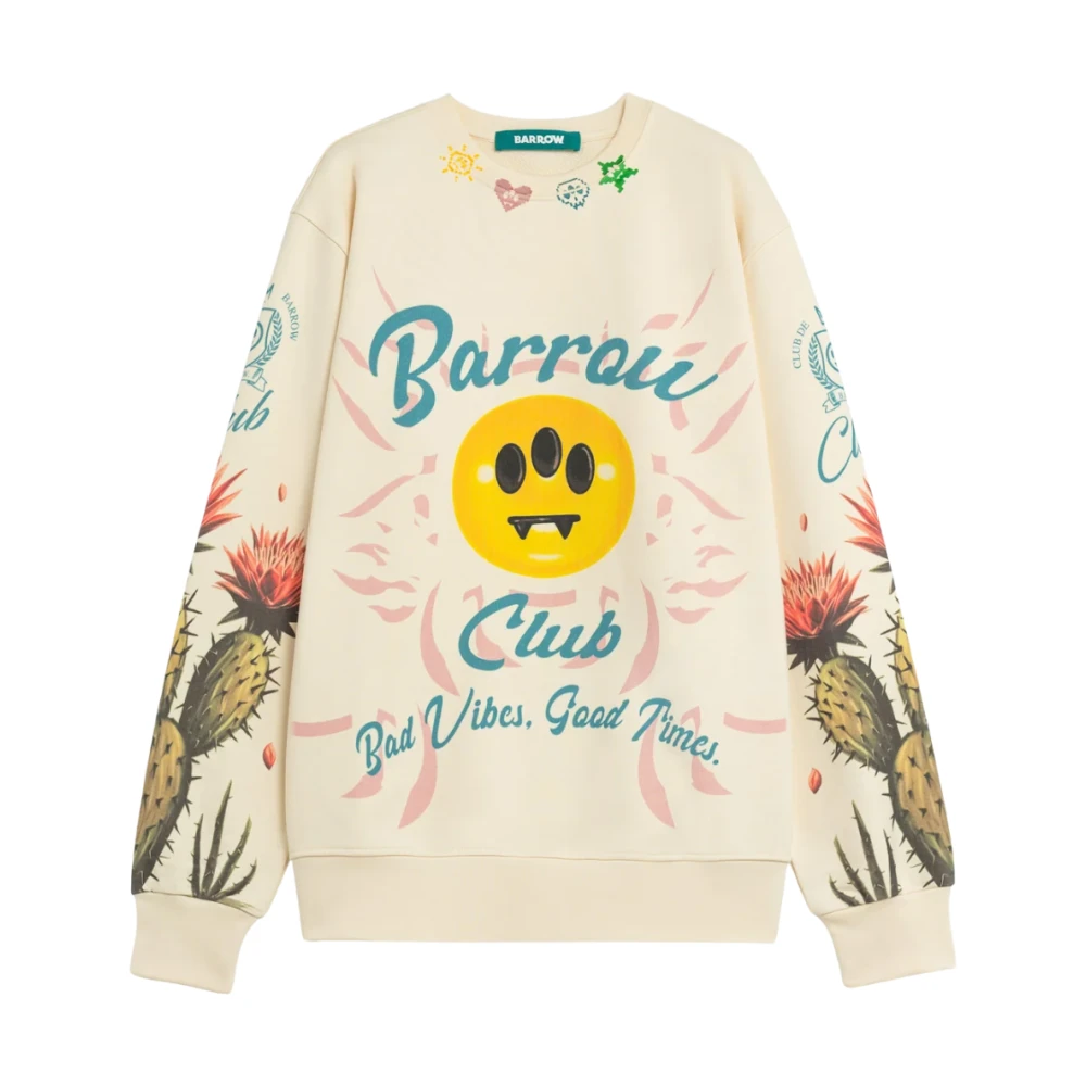 Barrow Men's Beige Crewneck Sweatshirt - Sweatshirts - S - Sweatshirts & Hoodies