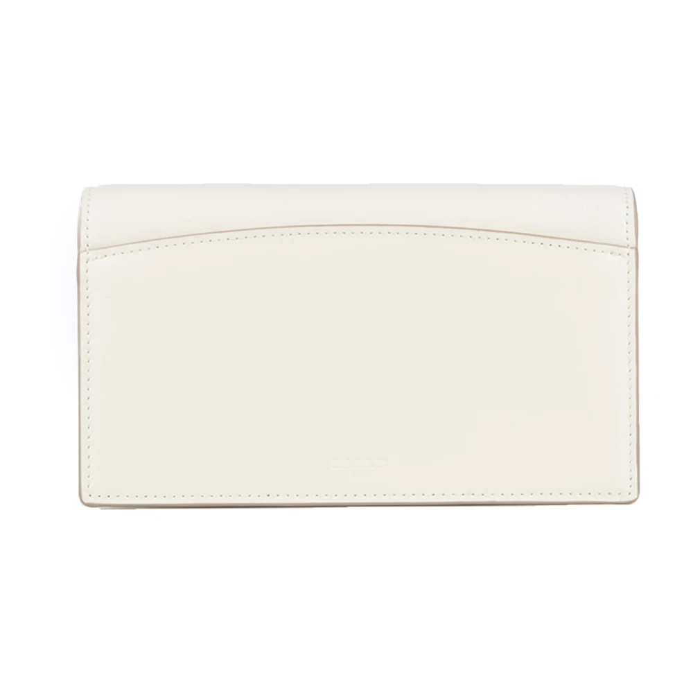 Bally Trendy Wallet for Men and Women White Dames