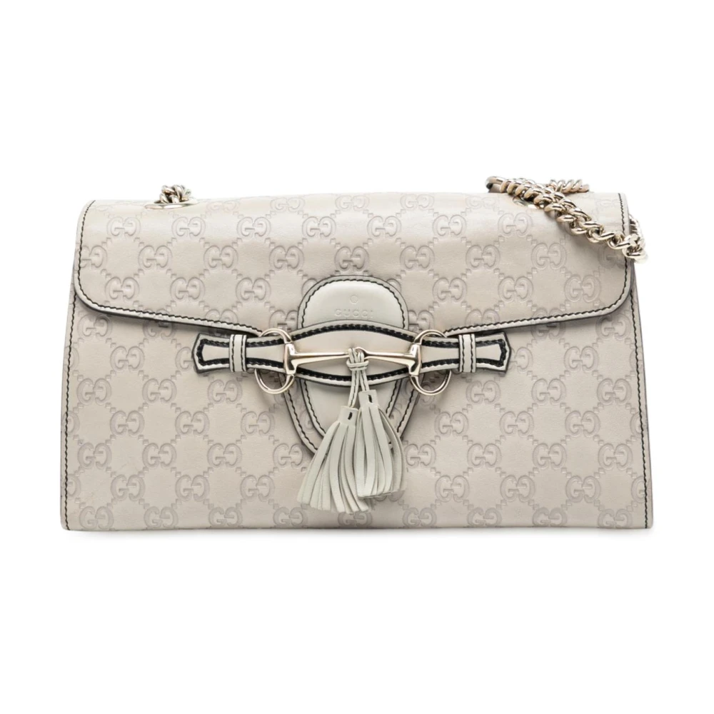 Gucci Vintage Damen Weiß Pre-Owned Ledertasche