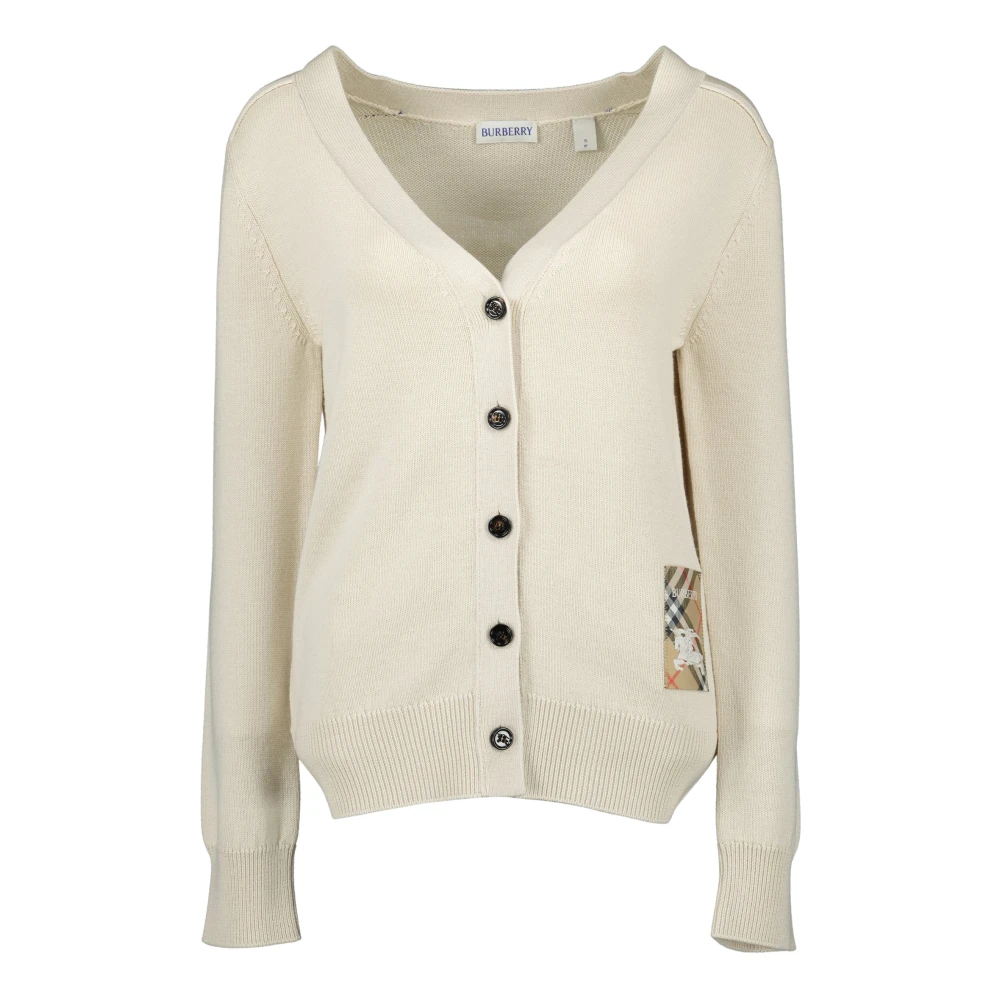 Burberry Beige Cavalier Wol Vest Beige Dames