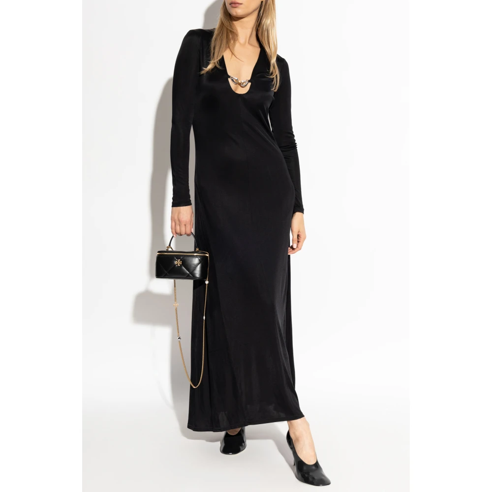 TORY BURCH Jurk met decoratieve applicatie Black Dames