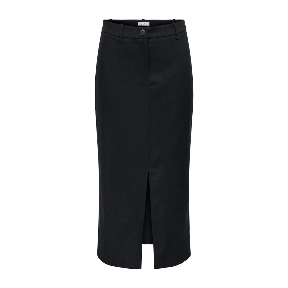 Jacqueline De Yong Women's Grey Pinstripe Pencil Skirt Slim Fit