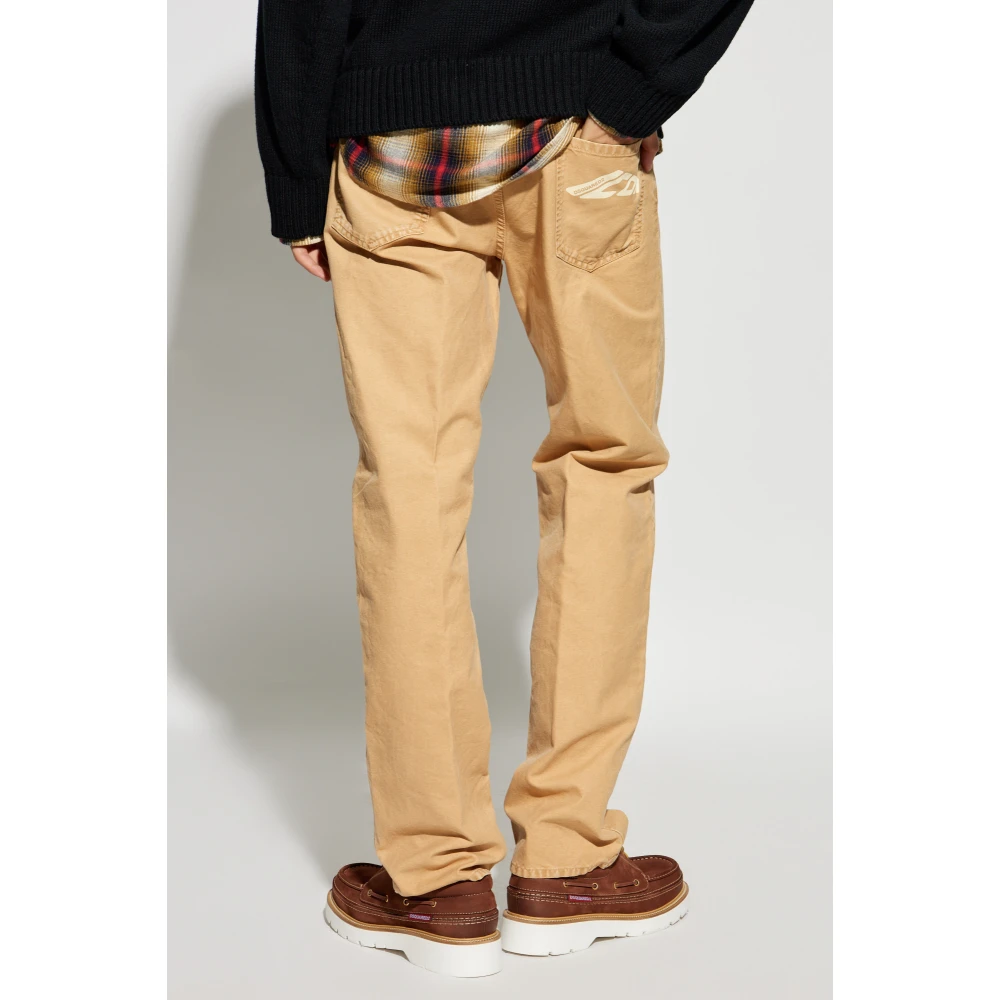 Dsquared2 Broek met Logo Beige Heren