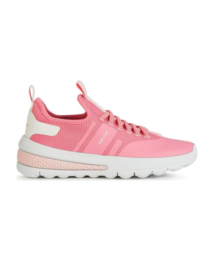baskets-fille-corail-blanc