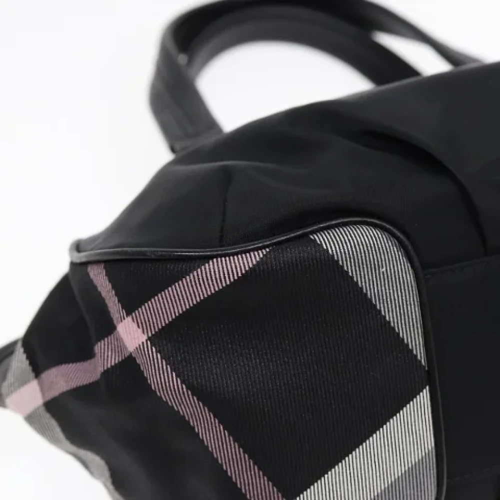 Burberry Vintage Pre-owned Canvas handbags Black Dames