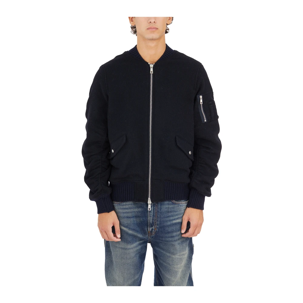 Giorgio Brato Lana Bomber Jack Blue Heren