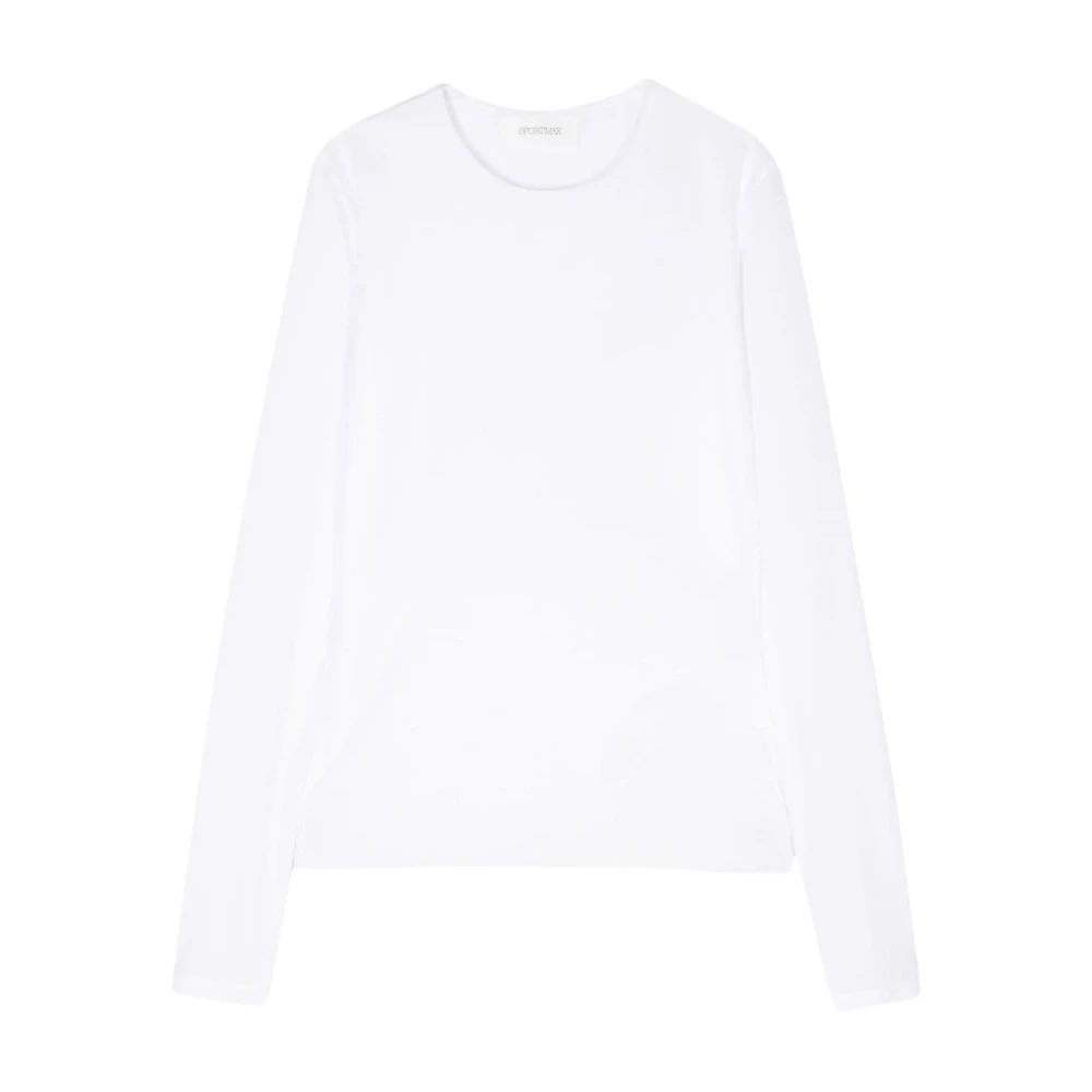 SPORTMAX Wit Jersey T-shirt Regular Fit White Dames