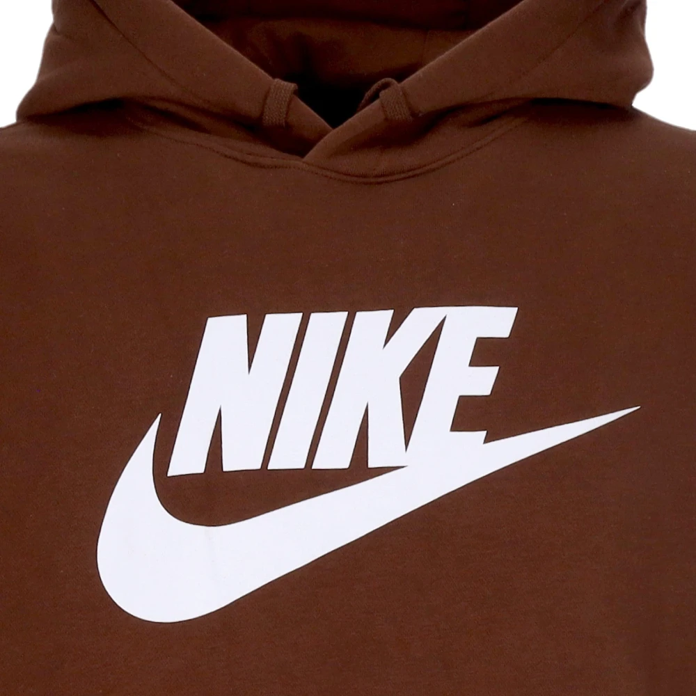 Nike Club Hoodie Pullover Sweatshirt met lange mouwen Brown Heren