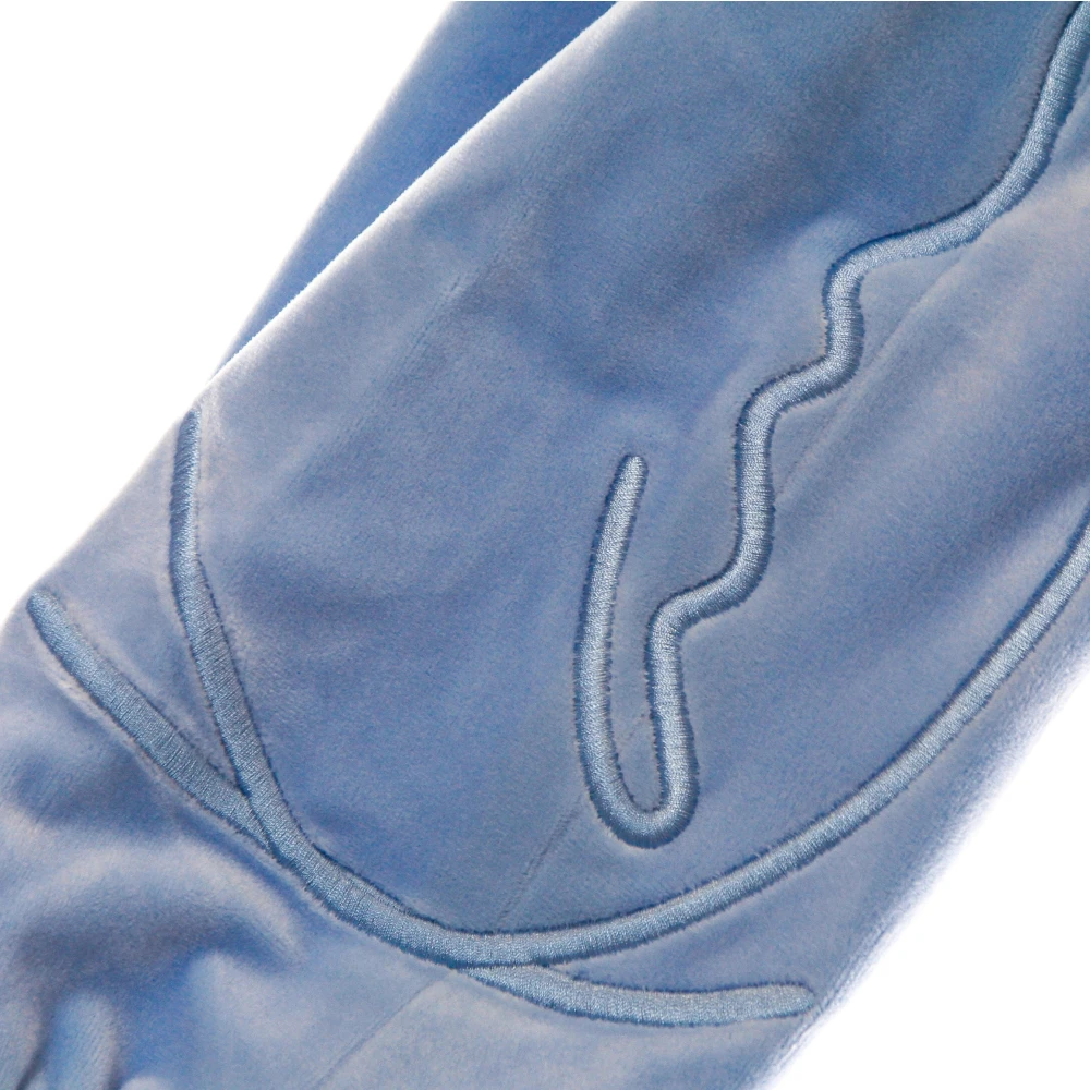 Karl Kani Velvet Lichtblauwe Chenille Broek Blue Dames