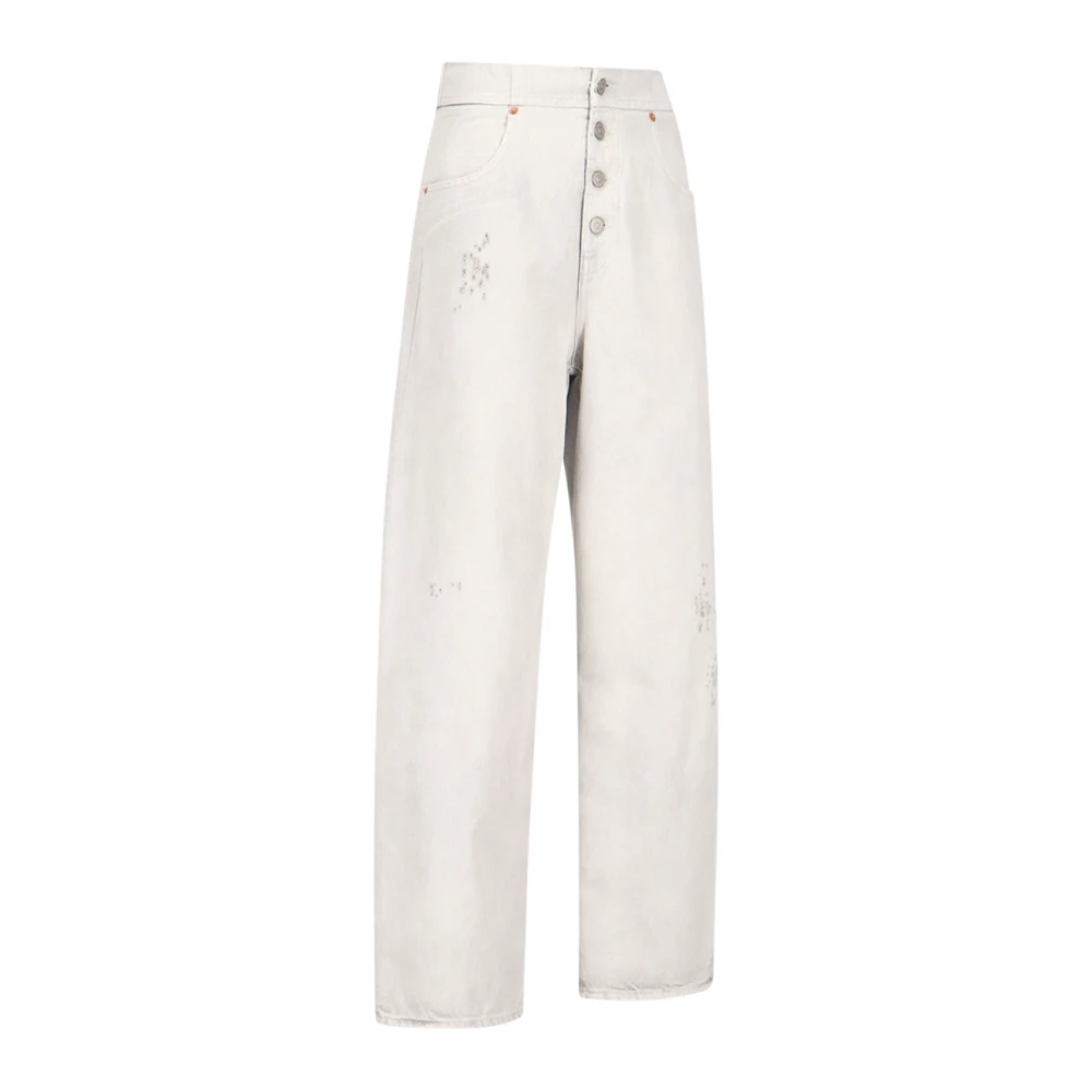 MM6 Maison Margiela Wide Jeans White Dames