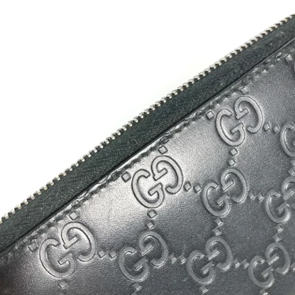 Gucci Vintage Pre-owned Leather wallets Black Dames