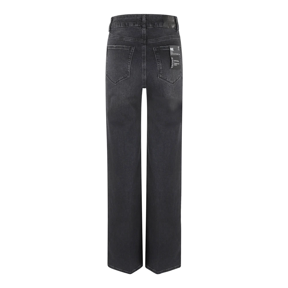 Paige Zwarte Wide-Leg Jeans Aw24 Gray Dames