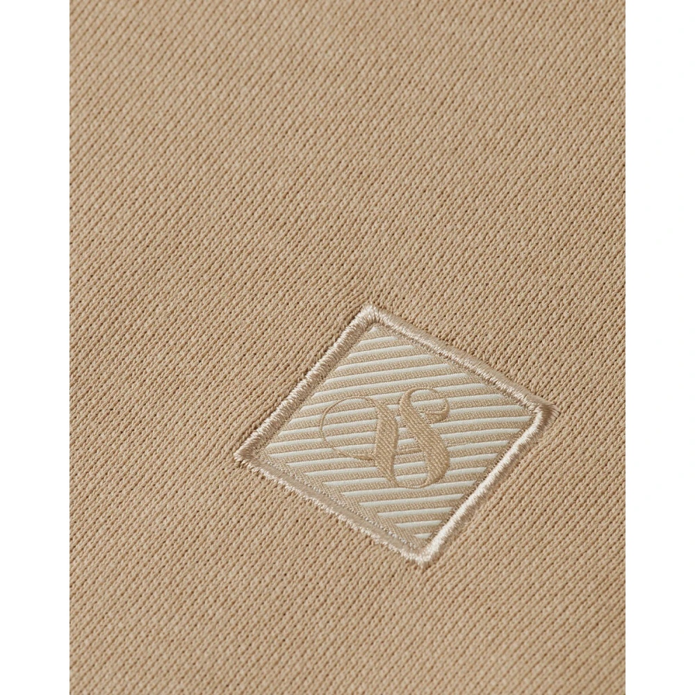 Scotch & Soda Kern Badge Logo Hoodie Sweatshirt Beige Heren
