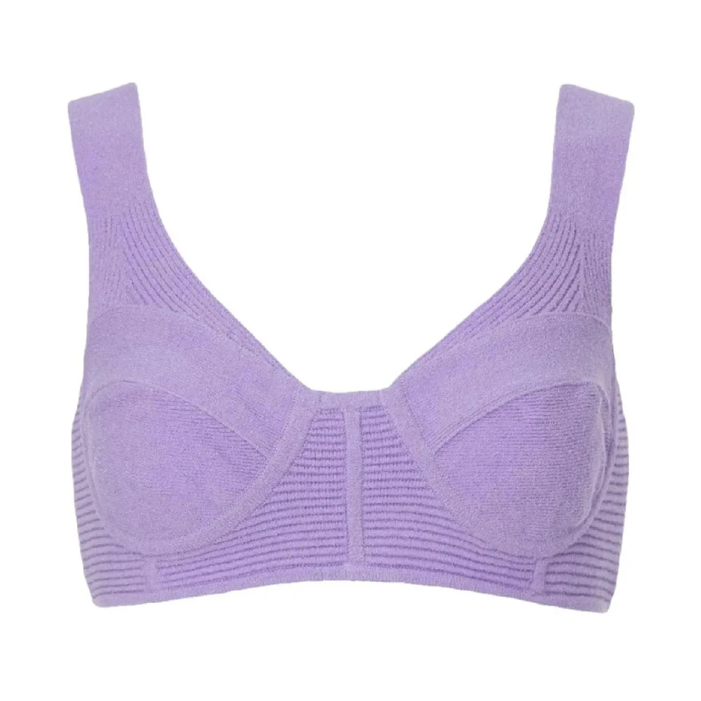 Herve Leger Lila Boucle Stijlvolle Top Purple Dames