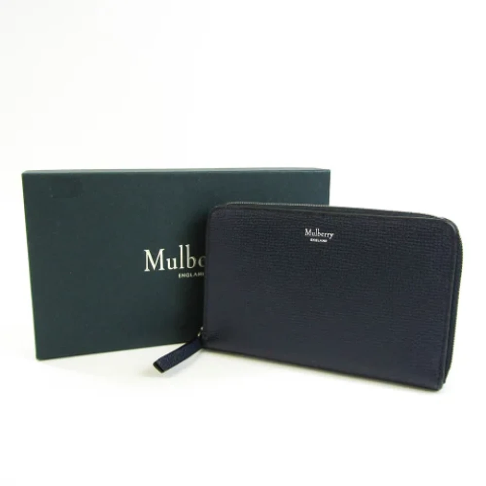 Mulberry Pre-owned Leather wallets Blue Dames