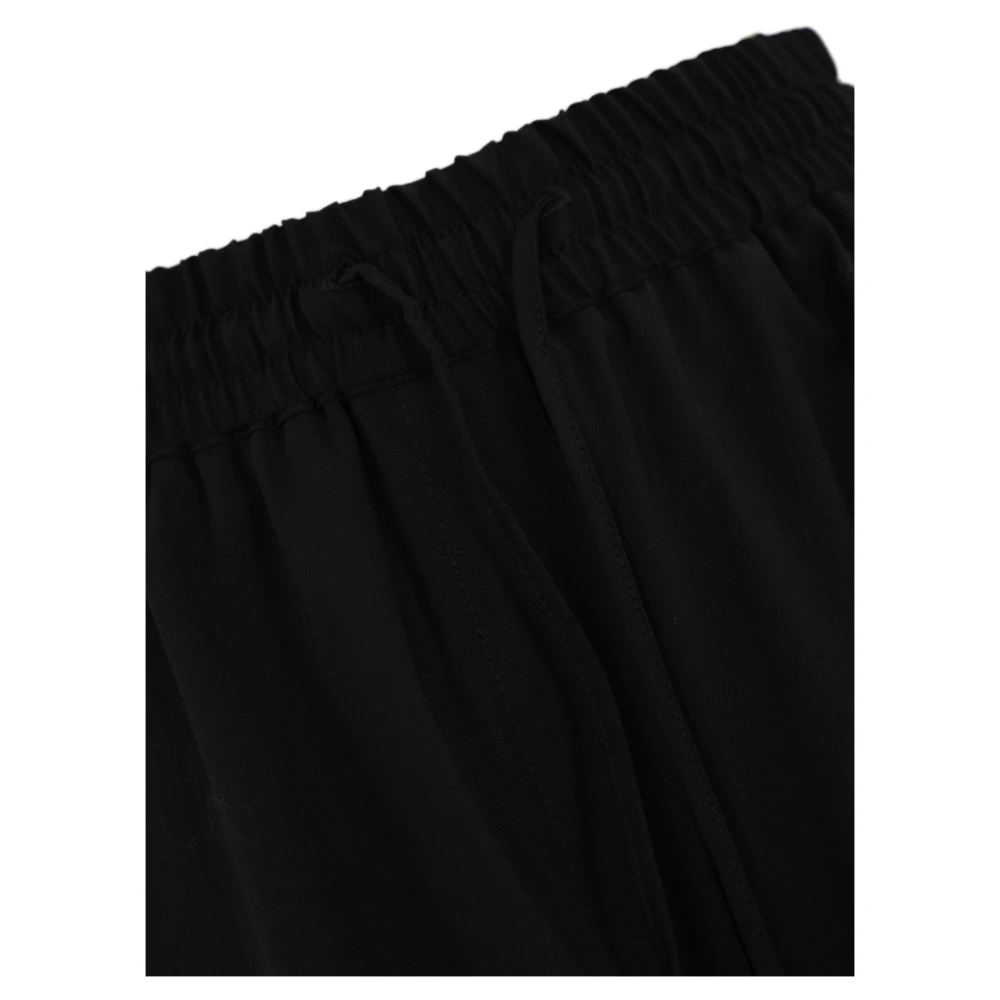 Max Mara Weekend Zwarte wollen wijde pijp broek Black Dames