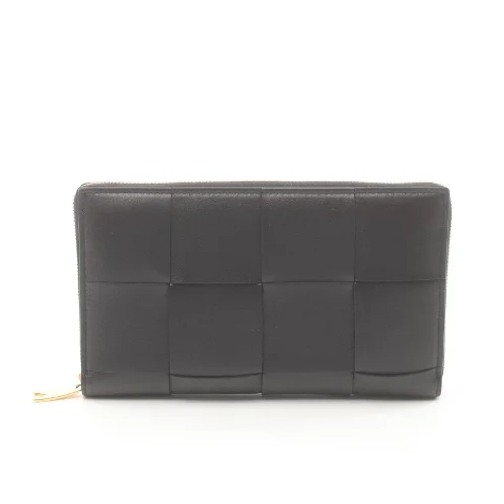 Bottega Veneta Vintage Pre-owned Leather wallets Black Dames