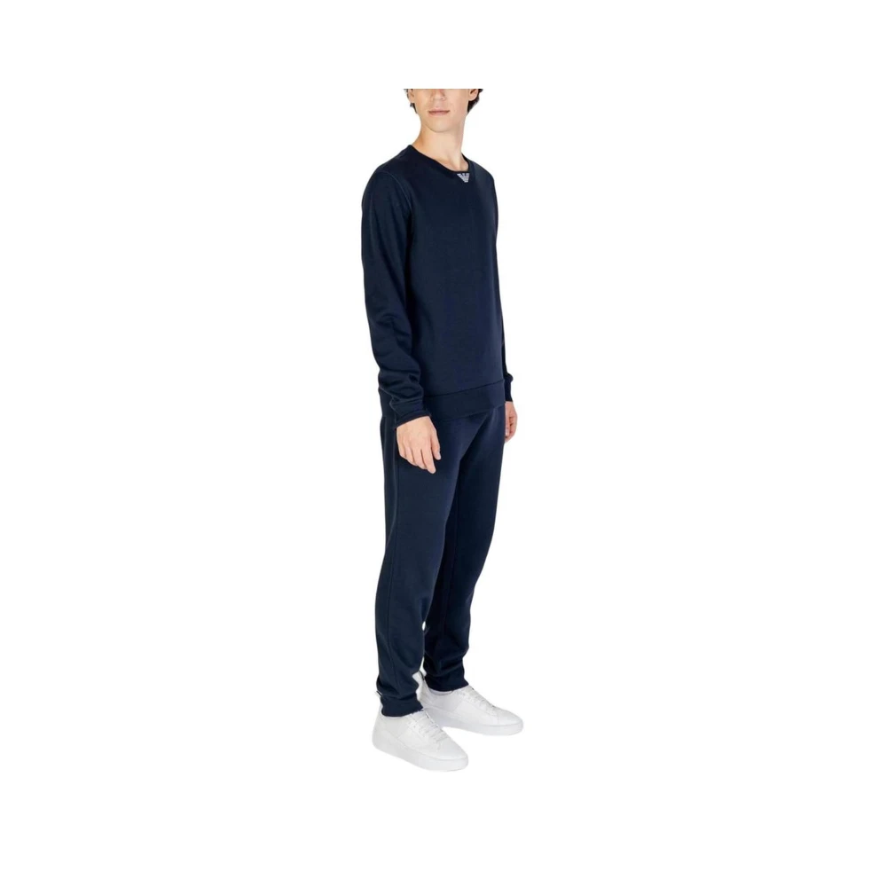 Emporio Armani Blauw Katoenen Trainingspak Mannen Collectie Blue Heren