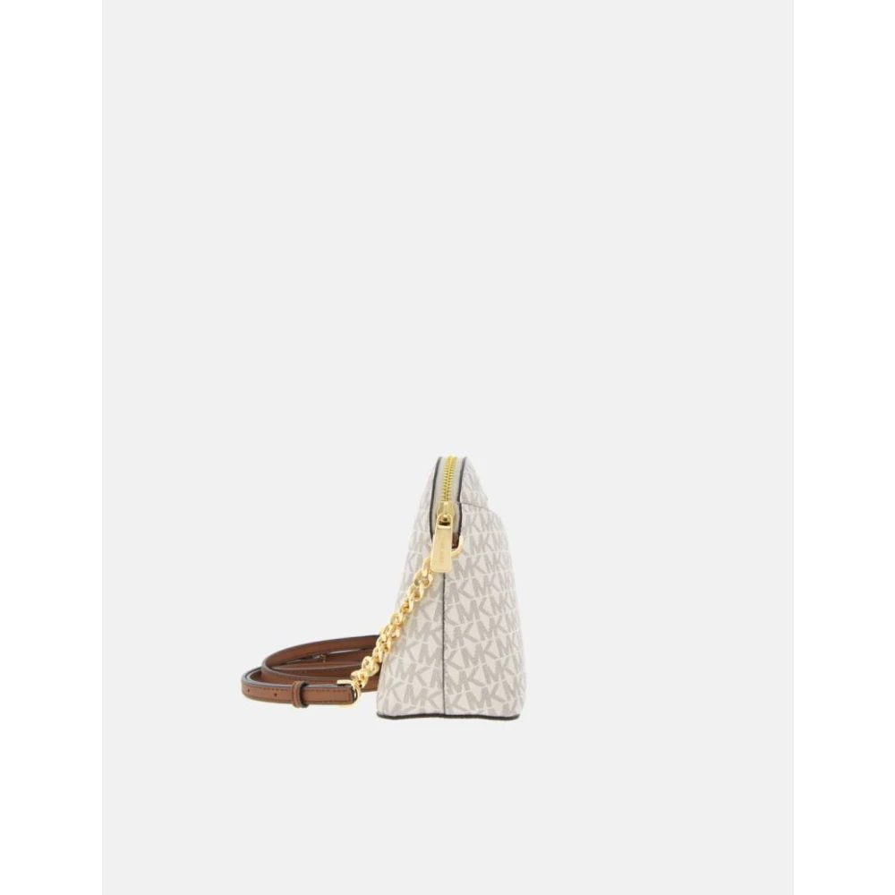 Michael Kors Dome Jet Set Vanilla Schoudertas White Dames