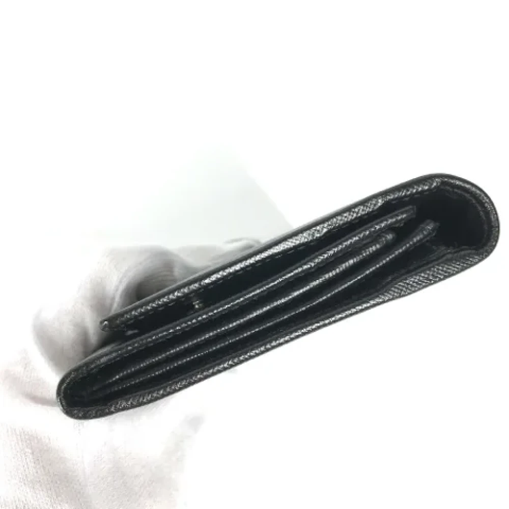 Prada Vintage Pre-owned Leather wallets Black Dames