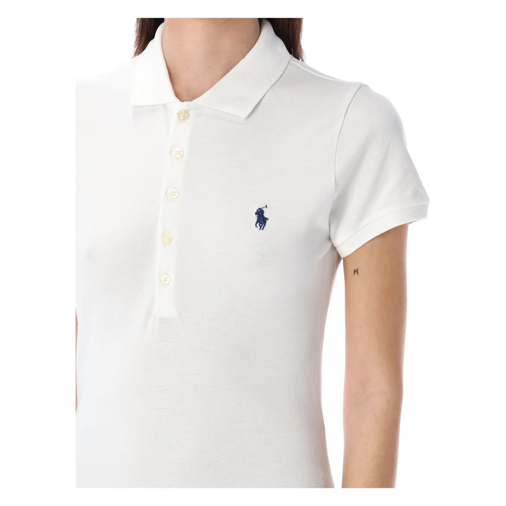 Ralph Lauren Eyelet Polo Jurk White Dames