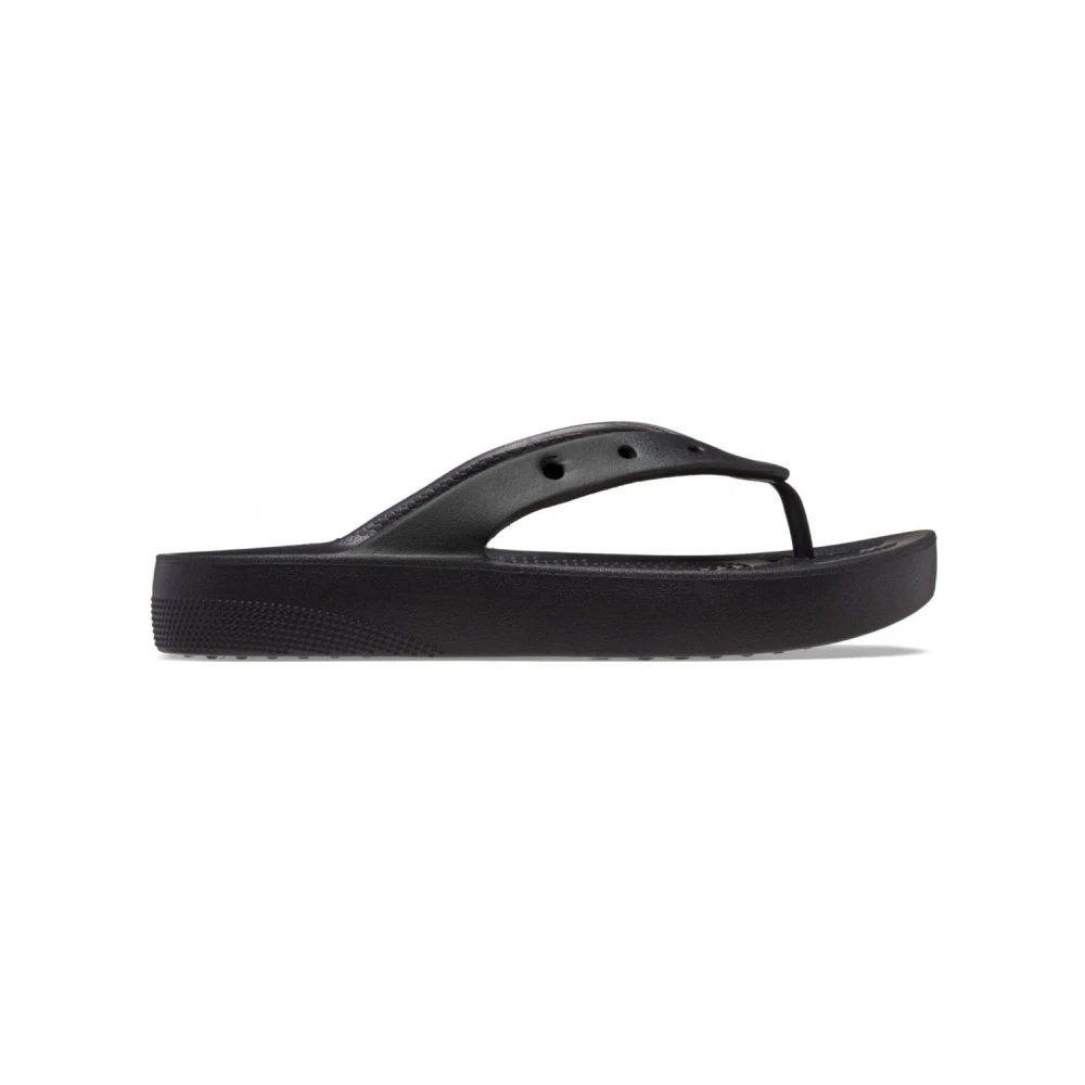 Crocs Women's Black Flip Flops, 4 Uk, Classic Platform Flip