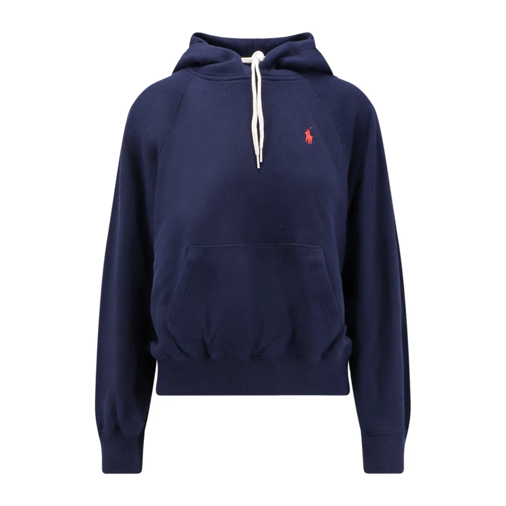 Polo Ralph Lauren Women's Blue Hoodies, L, Embroidered Logo Hooded Jumper