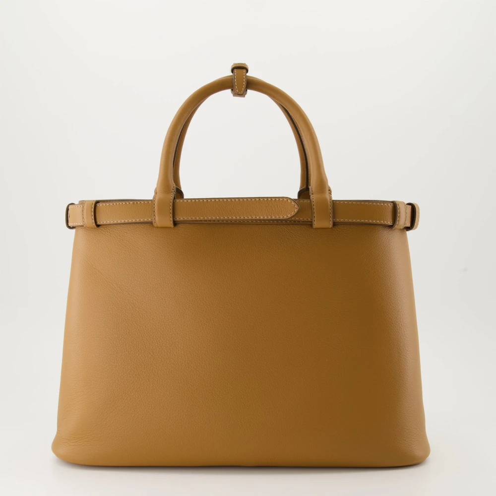 Prada Gesp Leren Schoudertas Bruin Brown Dames