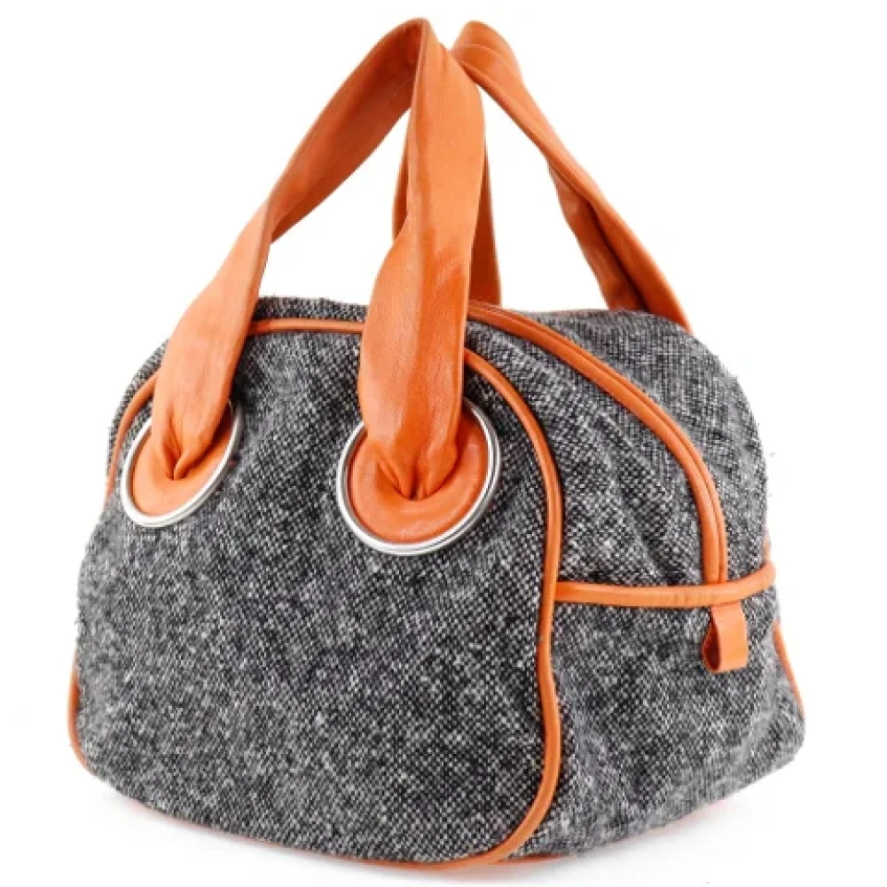 Bottega Veneta Vintage Pre-owned Wool handbags Gray Dames