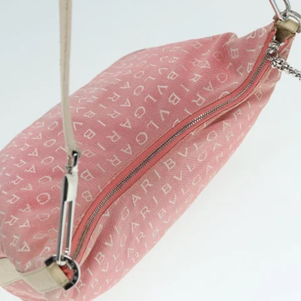 Bvlgari Vintage Pre-owned Canvas shoulder-bags Pink Dames