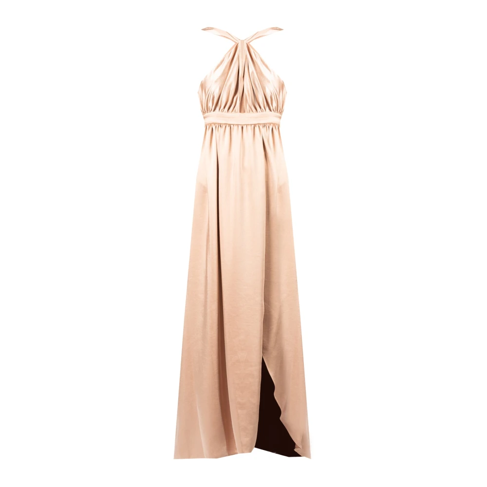 Pinko Beige Elegant Lång Klänning 'Groenlandia'