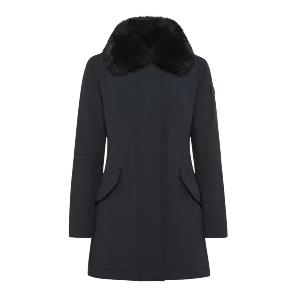 Peuterey Women's Black Fur Slim Down Jacket