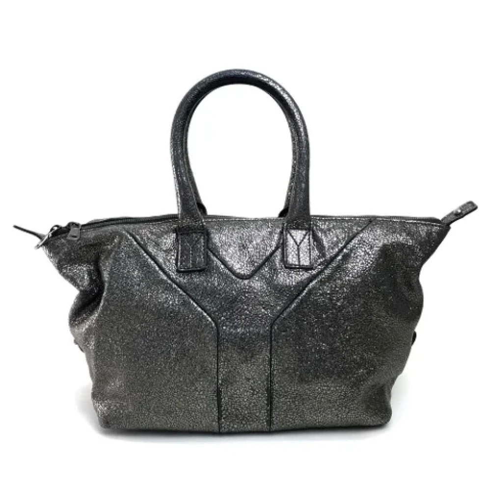Yves Saint Laurent Vintage Pre-owned Leather handbags Gray Dames