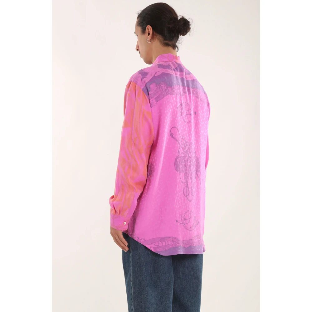 Magliano Zijden Roze Overschot Shirt Multicolor Heren