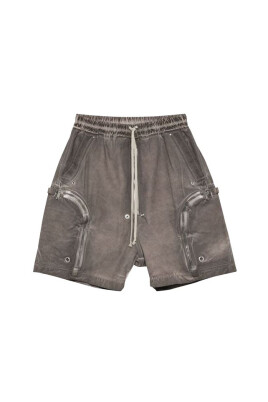 bauhaus-elastic-drawstring-cotton-shorts