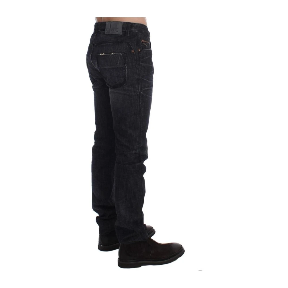 Costume National Zwarte Stretch Denim Jeans Black Heren