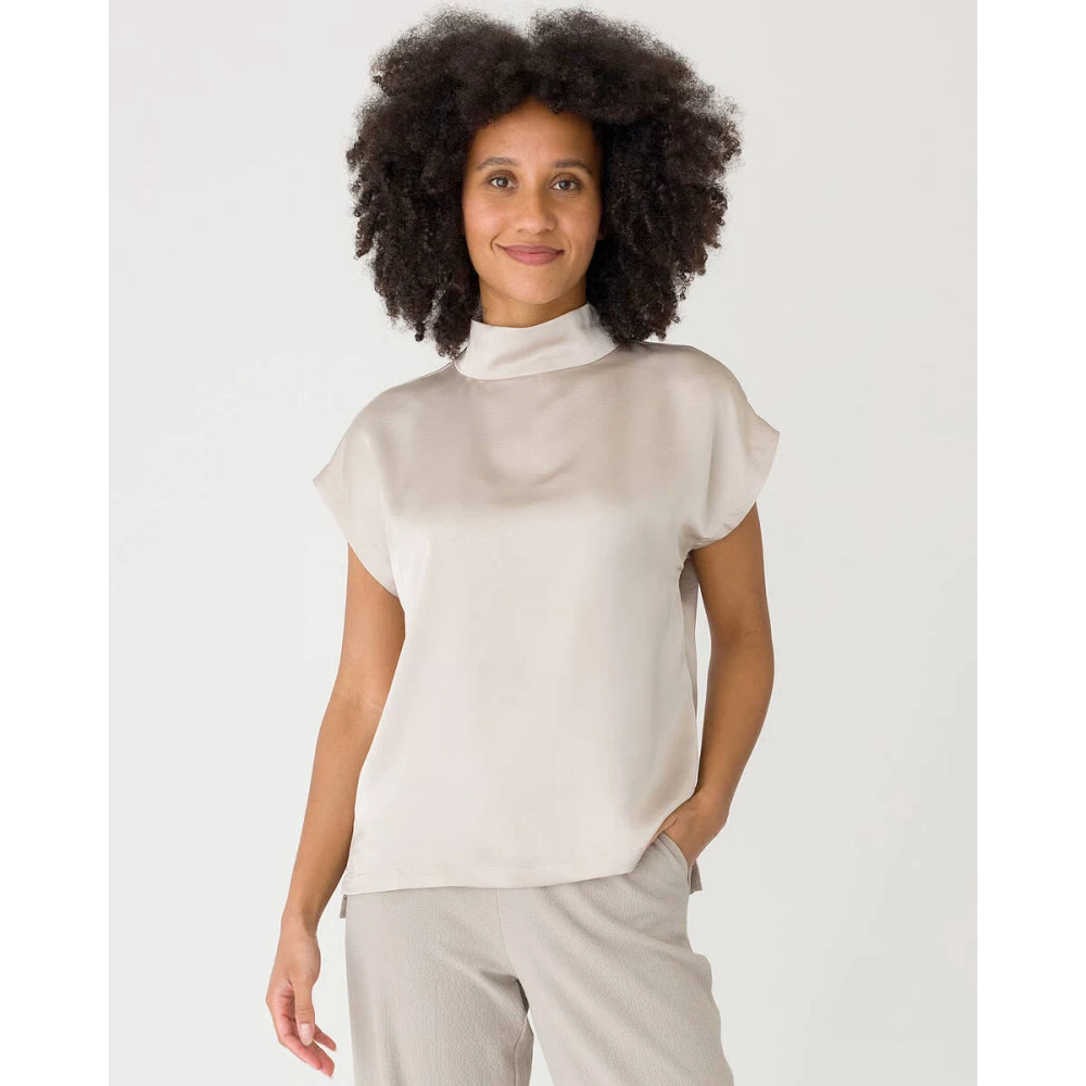 Anna Van Toor Lange mouw blouse Beige Dames