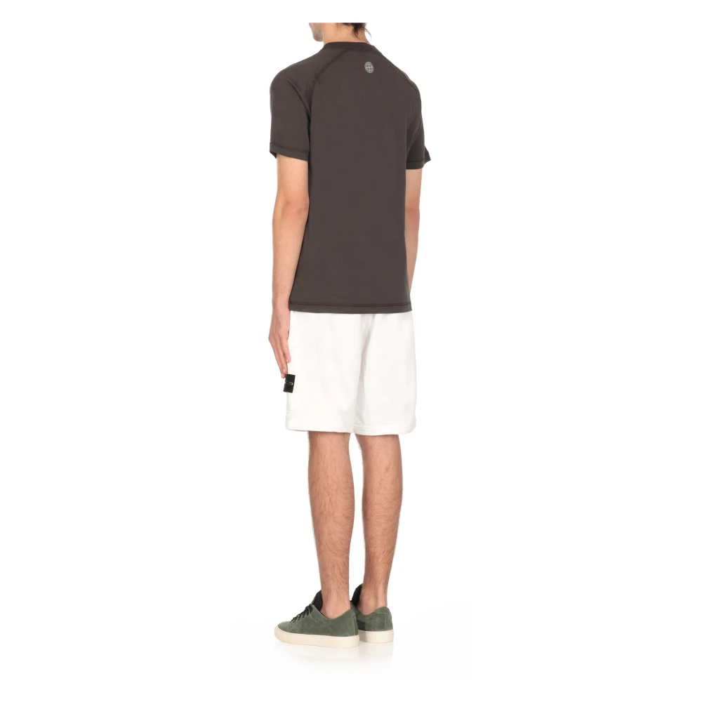 Stone Island Grijze Katoenen T-shirt met Logo Gray Heren