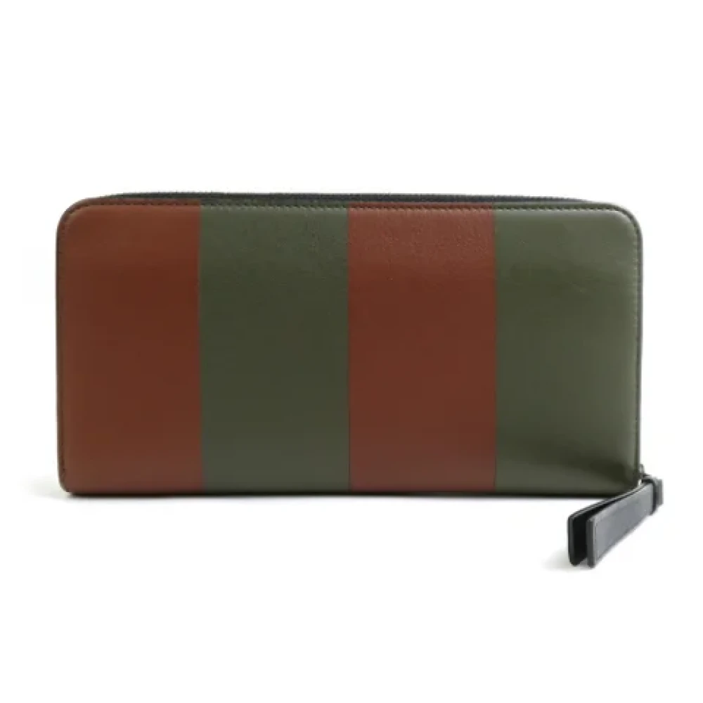 Loewe Pre-owned Leather wallets Green Dames