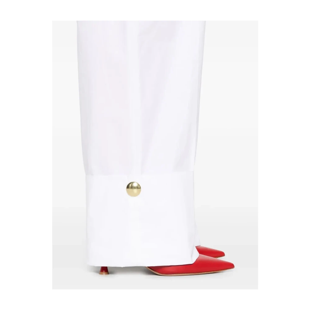 Darkpark Op Maat Gemaakte Popeline Broek White Dames