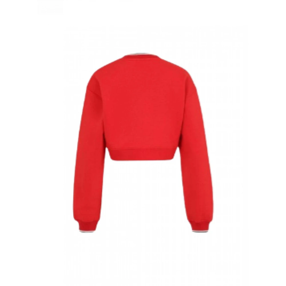Fila Rode lange mouwen crew neck sweatshirt Red Dames