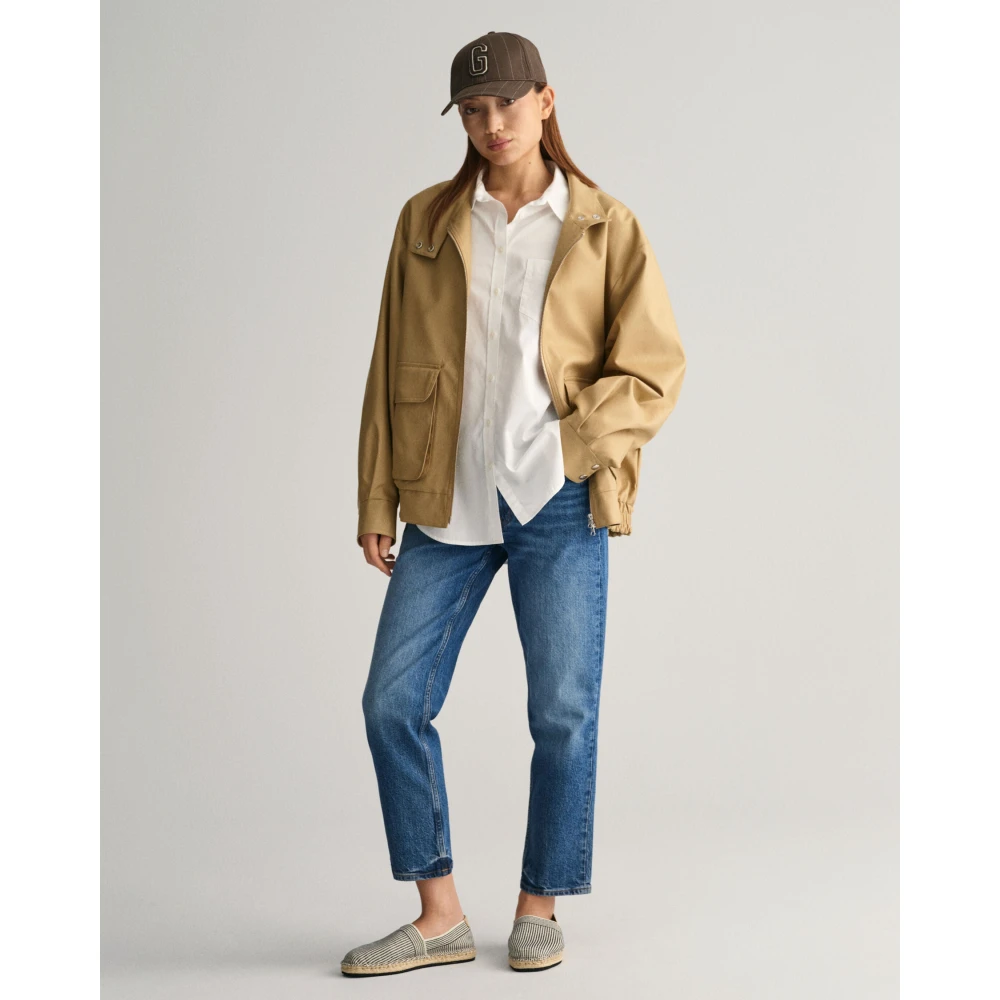 Gant Relaxed Fit Poplin Overhemd White Dames