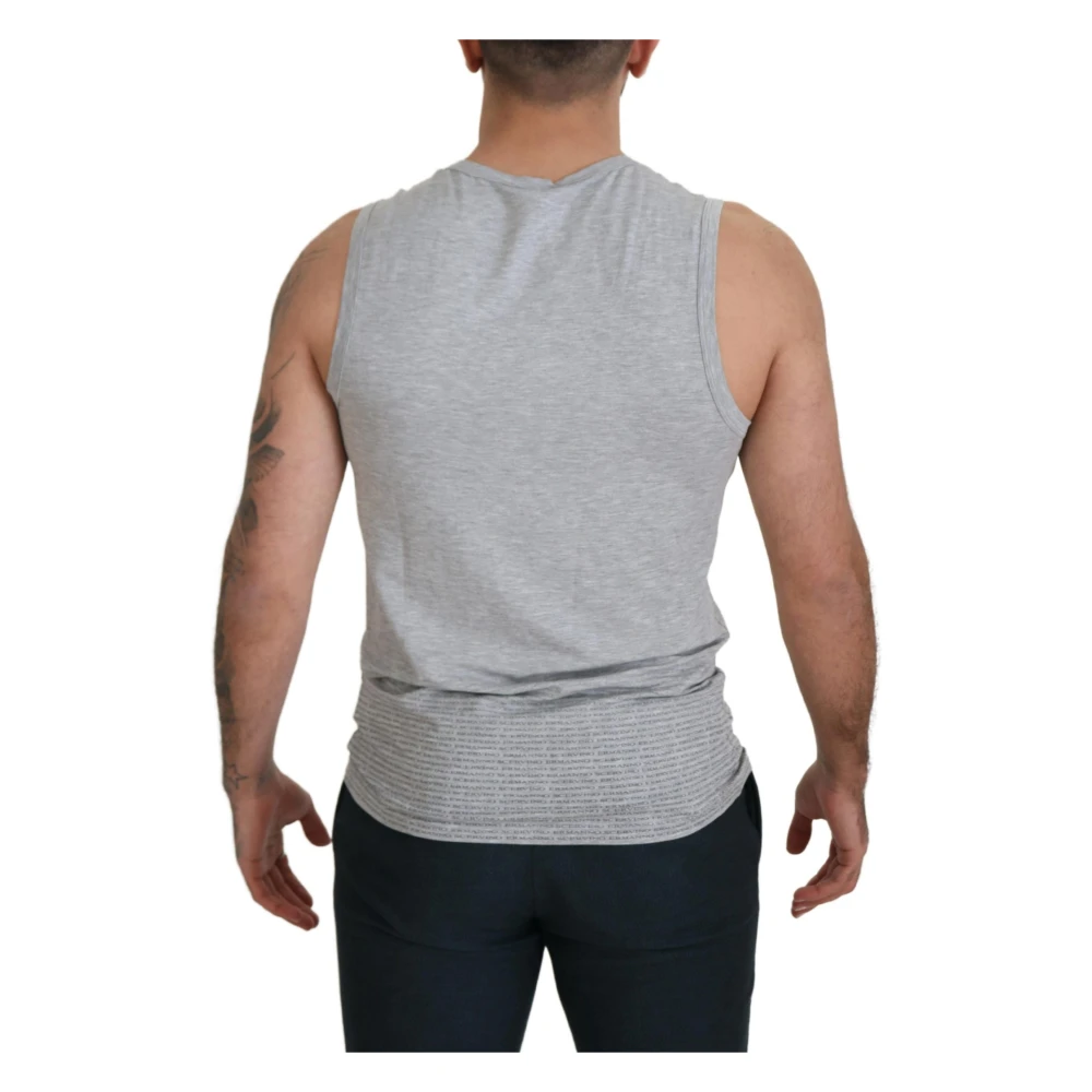 Ermanno Scervino Grijze Mouwloze Crewneck Tee Gray Heren