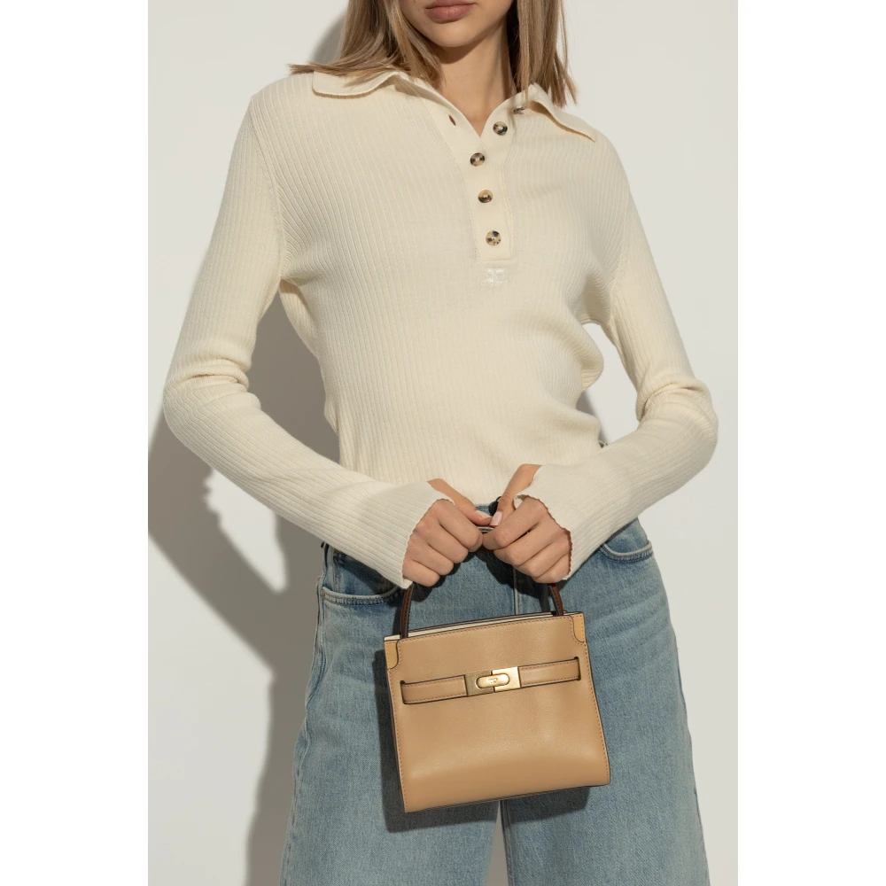 TORY BURCH Handtas Lee Radziwill Petite Beige Dames