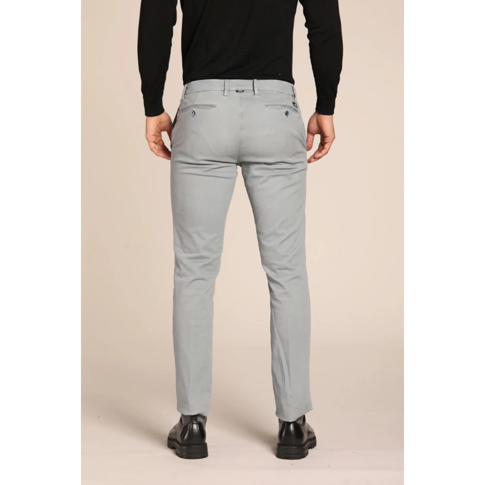 Mason's Gabardine stretch chino broek regular fit Blue Heren