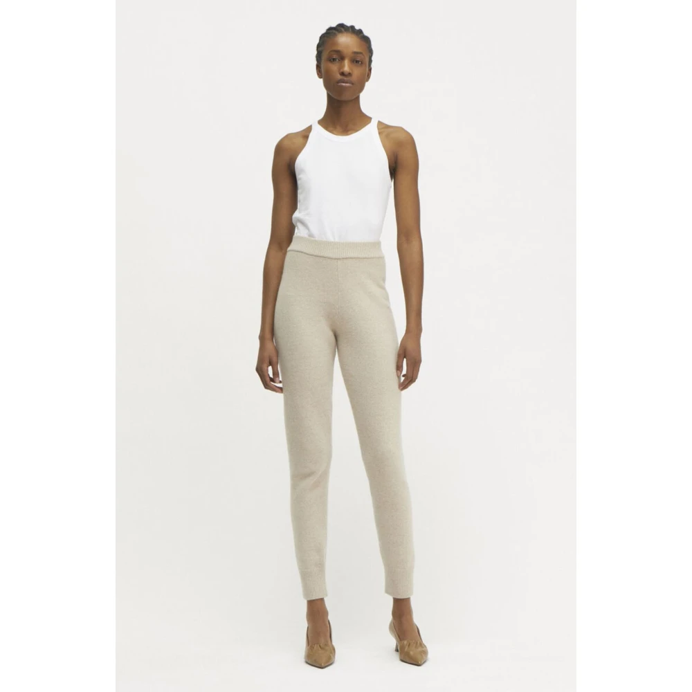Rodebjer Kasjmierwolmix Broek Beige Dames