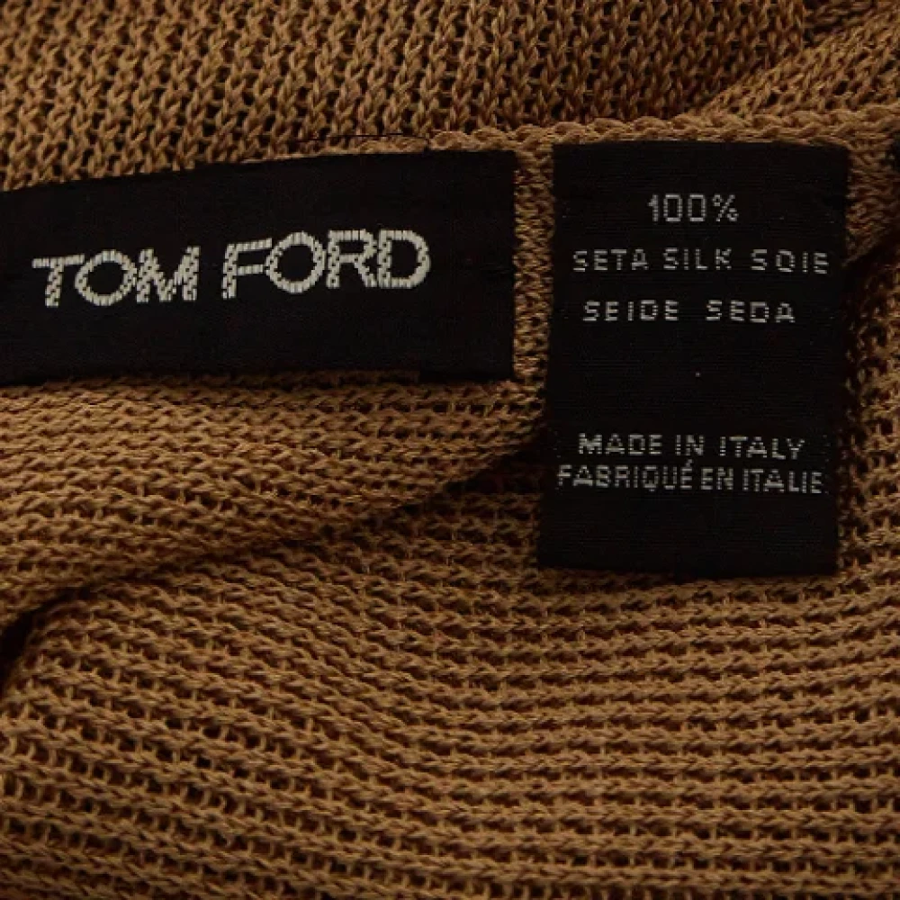 Tom Ford Pre-owned Silk scarves Brown Dames